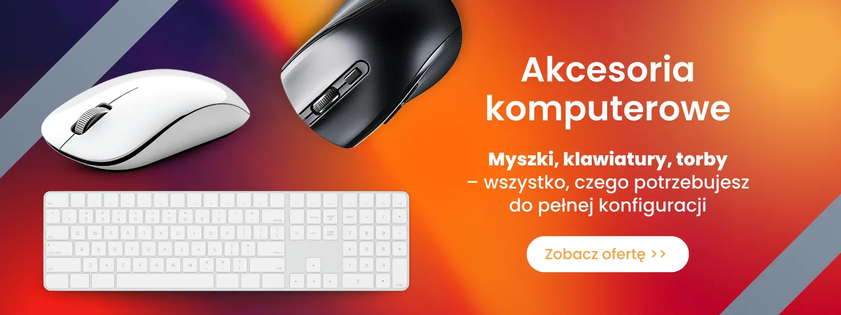 Akcesoria komputerowe dostępne w sklepie RAMOFFICE – klawiatury, myszy, zasilacze, torby i więcej
